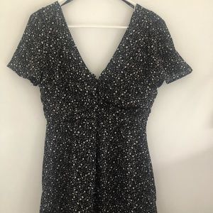 Black and White Floral Dress